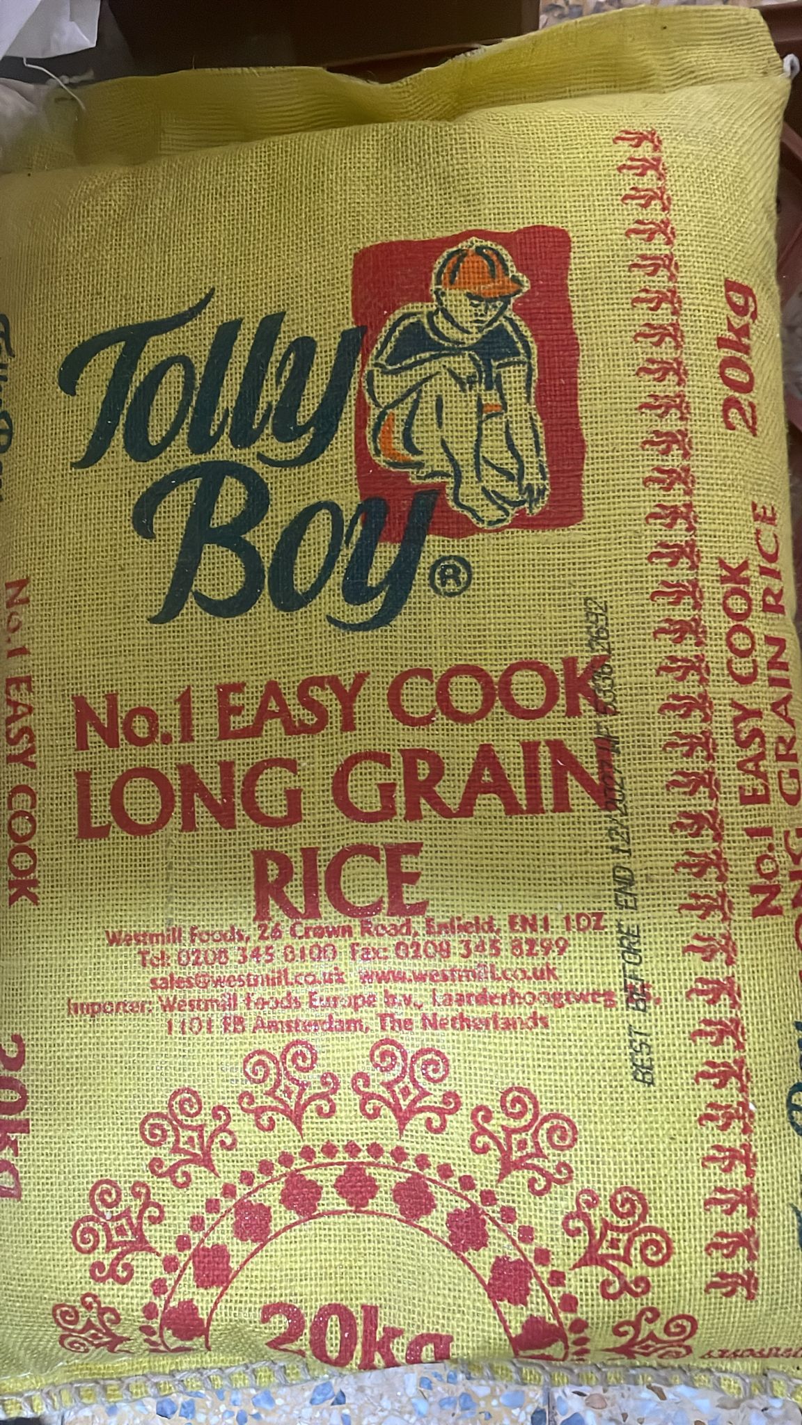TollyBoy Rice 20kg
